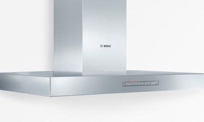 Miele-Dunstabzugshaube mit integrierten Lichtern. Miele-Dunstabzugshaube mit integrierten Lichtern.